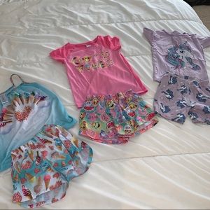 Lot of 3 girls pajamas